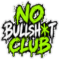 Toxic Slime No Bullsh*t Club sticker with neon green drips