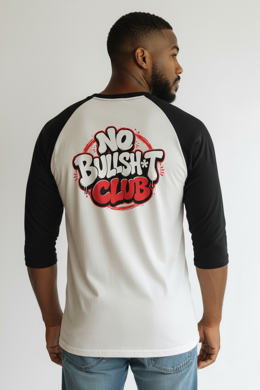 No Bullsh*t Club Baseball Tee