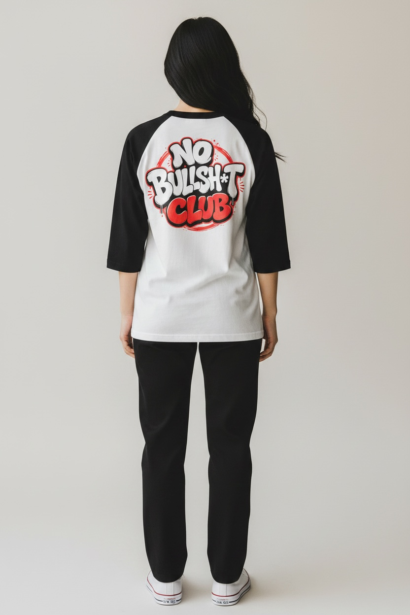 No Bullsh*t Club Baseball Tee